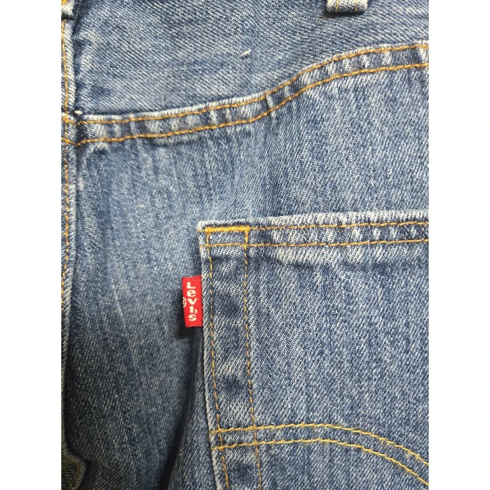 Levis 501 Original Fit Mens Jeans Blue Denim Button Fly 38x30 Regular Straight
